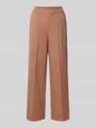 Wide leg stoffen broek met vaste persplooien