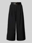 Wide leg stoffen broek met riem