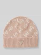 Beanie met labeldetails