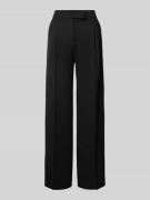 Wide leg pantalon met bandplooien