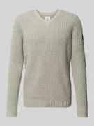 Gebreide pullover met V-hals, model 'BOJALF'