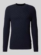 Gebreide pullover met ronde hals, model 'AKSLA'