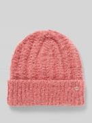 Zachte beanie met breipatroon