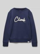 Sweatshirt met labeldetail