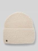 Beanie in gebreide look met viscose