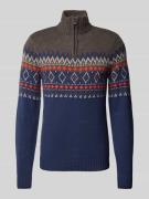 Gebreide pullover met opstaande kraag