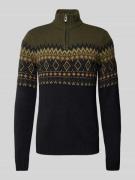 Gebreide pullover met opstaande kraag