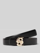 Riem van runderleer met labeldetail, model 'Icon'