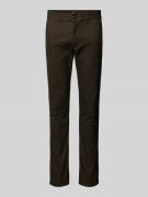 Slim fit chino in gemêleerde look