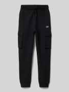 Regular fit sweatpants met logostitching