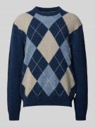 Gebreide pullover met ronde hals, model 'ARGYLE'