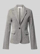 Regular fit jersey blazer met visgraatmotief