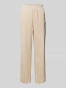 Straight leg stoffen broek met structuurmotief, model 'Berinna'