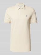 Tailored fit poloshirt met logostitching