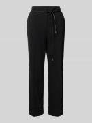 Regular fit stoffen broek met strikceintuur