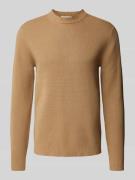 Gebreide pullover met ronde hals, model 'DANE'