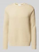 Gebreide pullover met ribboorden, model 'HENNY'