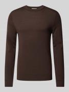 Gebreide pullover met ribboorden, model 'TRAY'