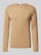 Gebreide pullover met ribboorden, model 'TRAY'