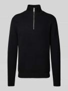 Gebreide pullover met ribboorden, model 'DANE'