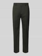 Slim fit stoffen broek met persplooien, model 'NEIL'