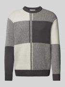 Gebreide pullover met ronde hals, model 'MEIO'