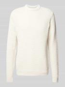 Gebreide pullover met structuurmotief, model 'Karl'