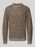 Gebreide pullover met ronde hals, model 'LIAM'