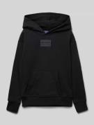 Hoodie met labelpatch, model 'HAKKAI'