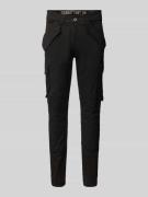 Tapered fit cargobroek met klepzakken, model 'COMBAT PANT'