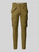 Tapered fit cargobroek met klepzakken, model 'COMBAT PANT'