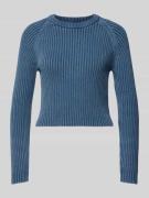 Regular fit gebreide pullover met verwassen look, model 'REAL'