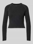 Regular fit gebreide pullover met verwassen look, model 'REAL'