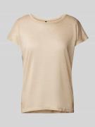 Loose fit top van viscosemix met effectgaren, model 'SARAH AVA'