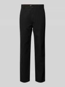 Regular fit stoffen broek met deelnaden, model 'LOU'