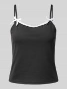 Top met bandjes en strikdetail, model 'ZITA'