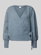 Gebreide pullover met strikdetail, model 'HOLENE'