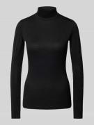 Slim fit shirt met lange mouwen en opstaande kraag, model 'Delaina'