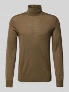 Gebreide pullover van wol met col, model 'Neville'