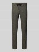 Modern fit stoffen broek met tunnelkoord, model 'Saro'