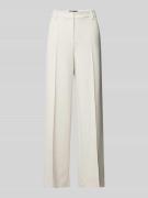 Wide leg pantalon met vaste persplooien