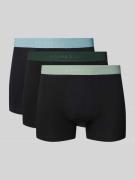 Boxershort met elastische band met label in een set van 3 stuks