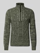 Gebreide pullover met ribboorden