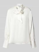 Blouse met lange mouwen en V-hals