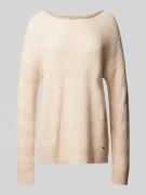 Gebreide pullover met boothals, model 'LESLY'