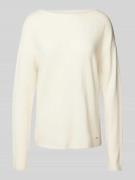 Gebreide pullover met boothals, model 'LIZ'