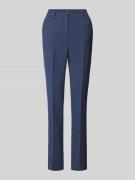 Slim fit stoffen broek met persplooien