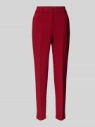 Slim fit stoffen broek met persplooien, model 'Hedi'