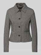 Slim fit blazer met paspelzakken