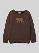 Sweatshirt met motiefpatch, model 'BEAR'